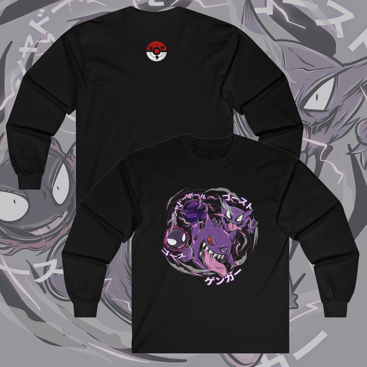 Ghost Type Two-Sided Long Sleeve Shirt